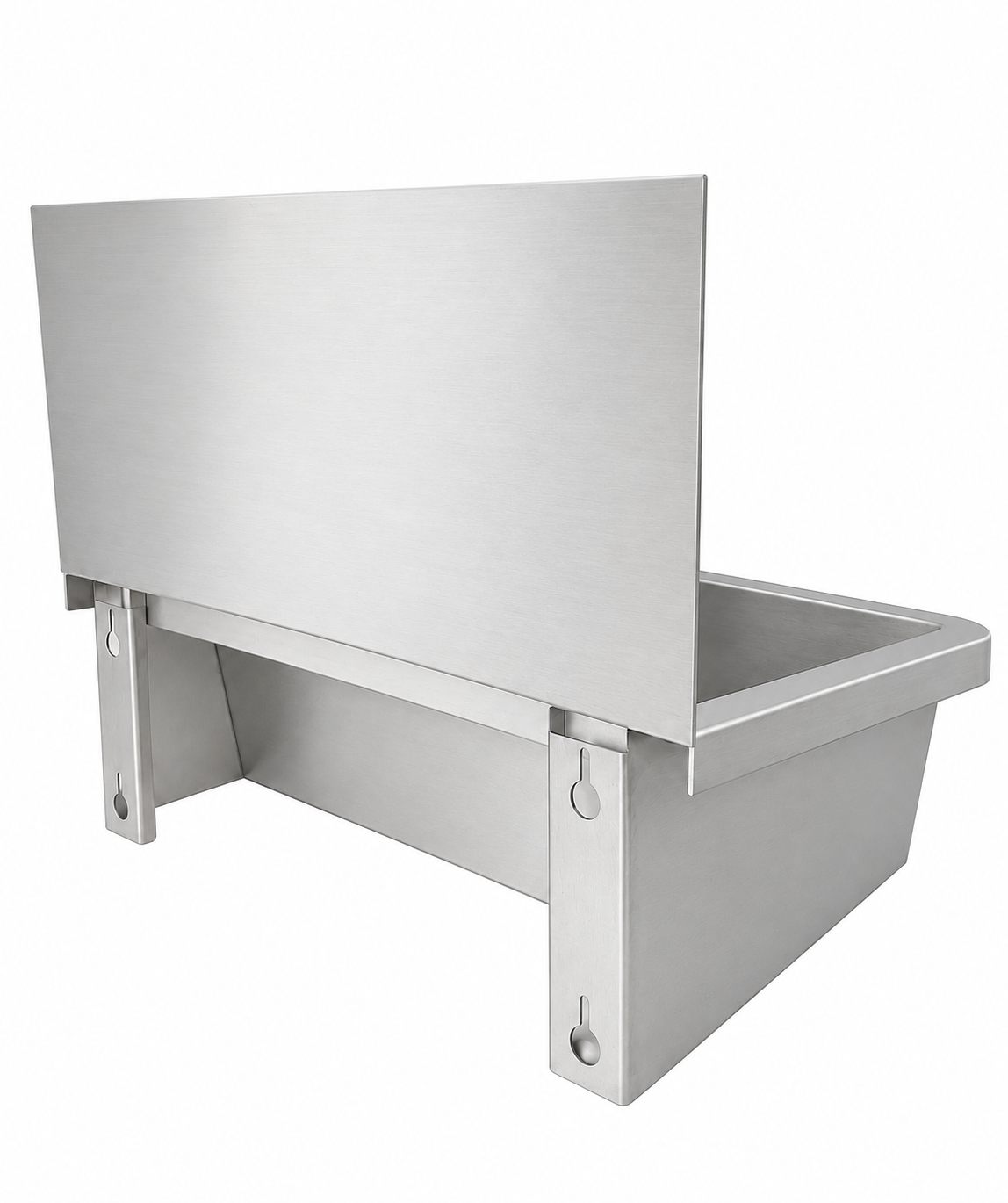 Évier inox 1 robinet 600mm bouchon de vidange et couvercle anti-éclaboussures inclus, à l'exclusion du robinet — Combisteel 7013.4600