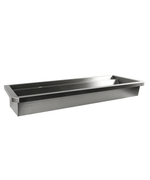 Évier inox 2 robinets 1200mm bouchon de vidange et couvercle anti-éclaboussures inclus, à l'exclusion du robinets — Combisteel 7013.4605