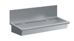 Évier inox 2 robinets 1200mm bouchon de vidange et couvercle anti-éclaboussures inclus, à l'exclusion du robinets — Combisteel 7013.4605