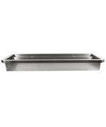 Évier inox 2 robinets 1200mm bouchon de vidange et couvercle anti-éclaboussures inclus, à l'exclusion du robinets — Combisteel 7013.4605