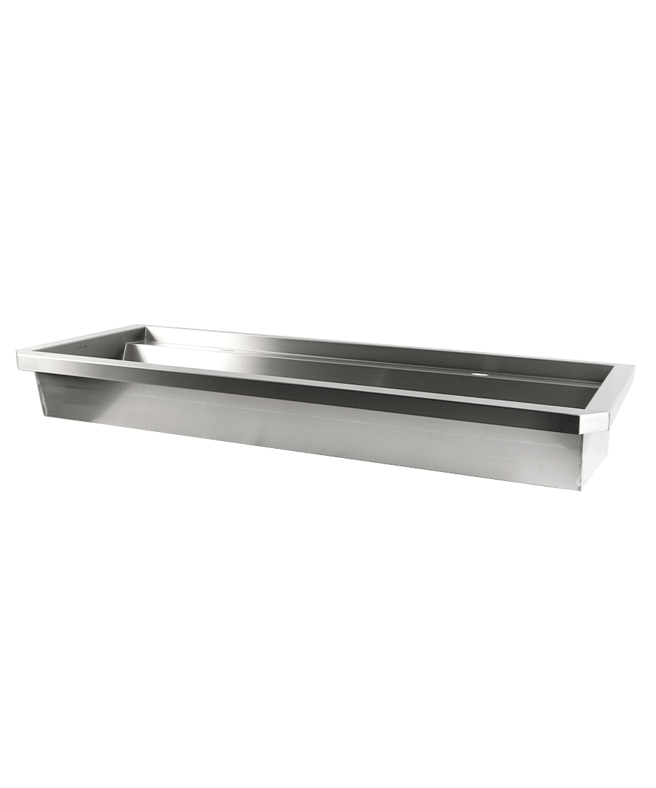 Évier inox 2 robinets 1200mm bouchon de vidange et couvercle anti-éclaboussures inclus, à l'exclusion du robinets — Combisteel 7013.4605
