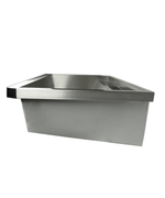 Évier inox 2 robinets 1200mm bouchon de vidange et couvercle anti-éclaboussures inclus, à l'exclusion du robinets — Combisteel 7013.4605