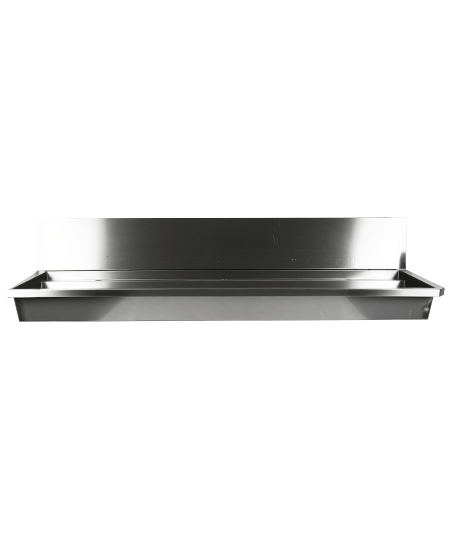Évier inox 3 robinets 1800mm bouchon de vidange et couvercle anti-éclaboussures inclus, à l'exclusion du robinets — Combisteel 7013.4610