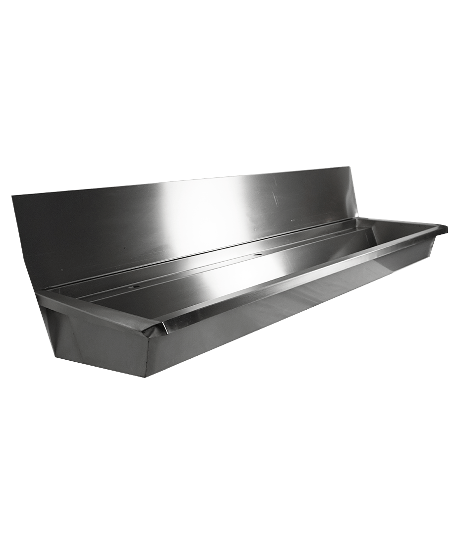 Évier inox 3 robinets 1800mm bouchon de vidange et couvercle anti-éclaboussures inclus, à l'exclusion du robinets — Combisteel 7013.4610