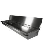 Évier inox 3 robinets 1800mm bouchon de vidange et couvercle anti-éclaboussures inclus, à l'exclusion du robinets — Combisteel 7013.4610