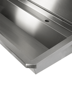 Évier inox 4 robinets 2400mm bouchon de vidange et couvercle anti-éclaboussures inclus, à l'exclusion du robinets — Combisteel 7013.4615