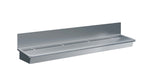 Évier inox 4 robinets 2400mm bouchon de vidange et couvercle anti-éclaboussures inclus, à l'exclusion du robinets — Combisteel 7013.4615