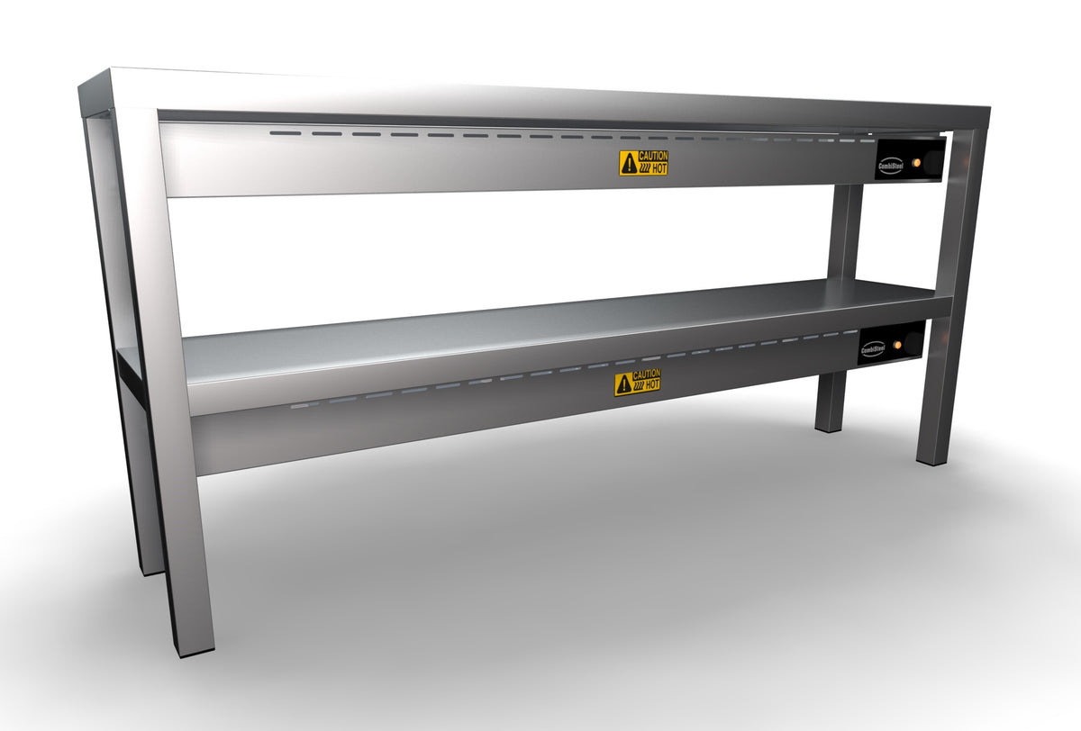 Étagère chauffante en céramique 2 niveaux 1400 8 heaters of 250w — Combisteel 7020.0740