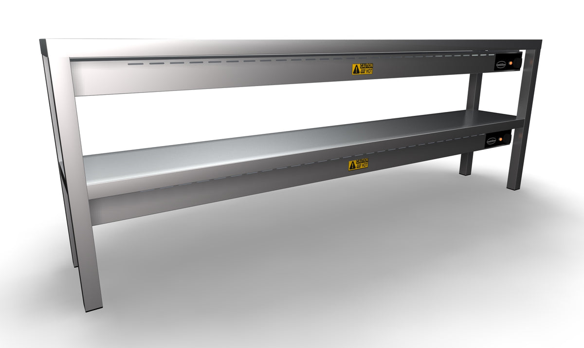 Étagère chauffante en céramique 2 niveaux 1800 10 heaters of 250w — Combisteel 7020.0750