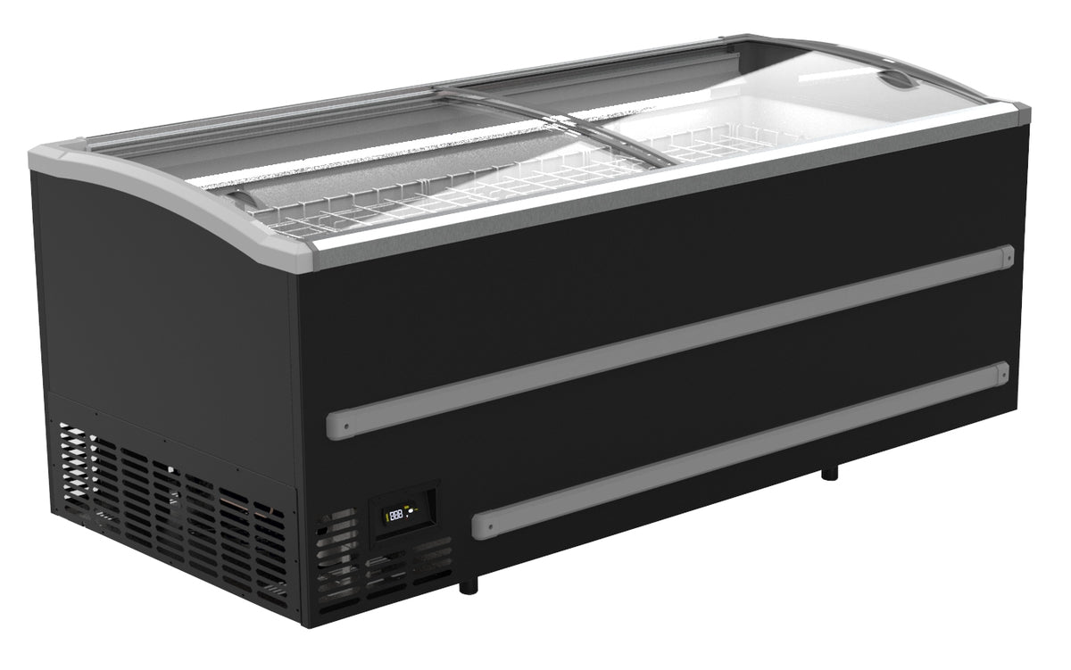 Congélateur bahut pour supermarché noir 2125 dégivrage manuel — Combisteel 7072.0015