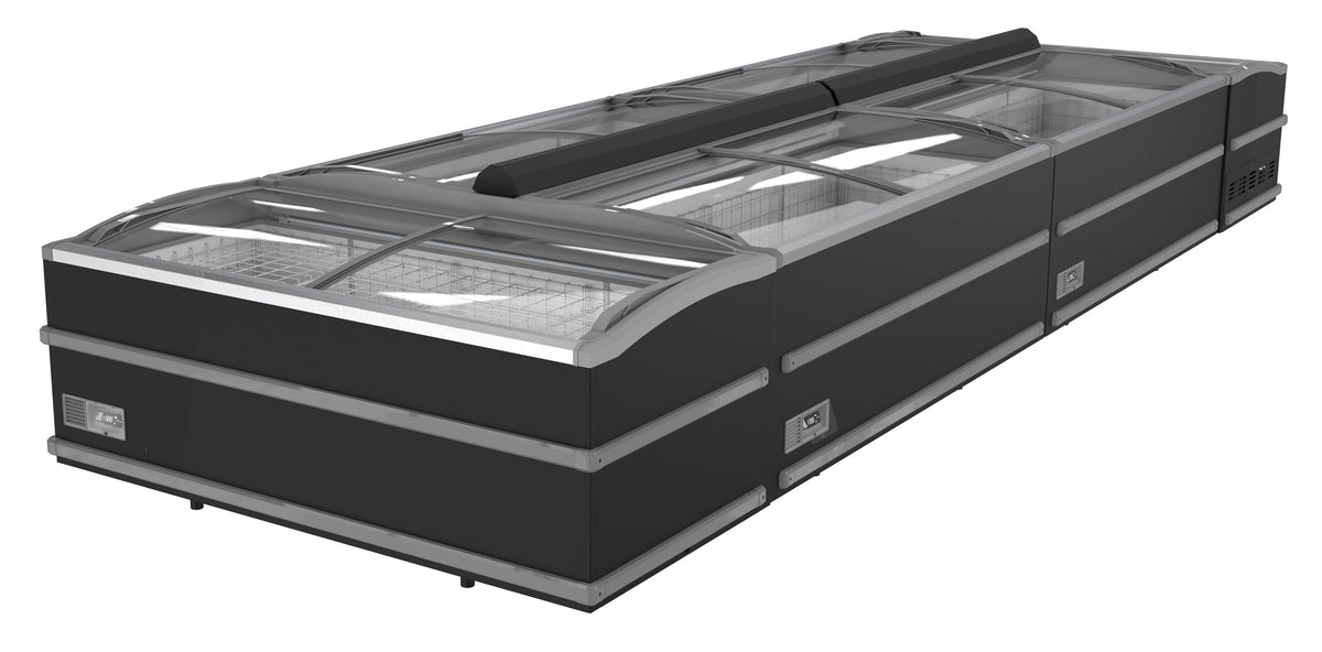 Congélateur bahut pour supermarché noir 2500 dégivrage automatique *transport sur demande* — Combisteel 7072.0115