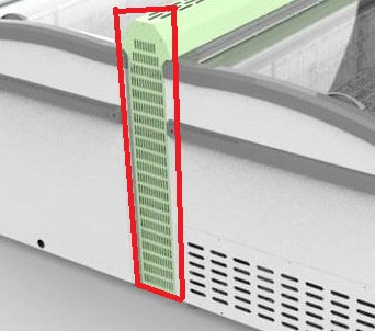 Congélateur bahut connexion côté blanc pour îlot sans élément de la tête - pour 7072.0045-0055-0060-0065 — Combisteel 7072.9045