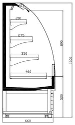 Vitrine réfrigérée 1.5 — Combisteel 7080.0015