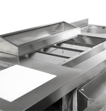 Cocktails bar station réfrigérée incl. évier, lave-verres, speedrail porte-bouteilles, planche à découper et poubelle — Combisteel 7083.0050