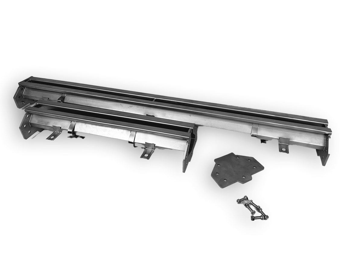 Drain inox 300x265 avec 1 sortie pour gouttière à fente — Combisteel 7107.0020