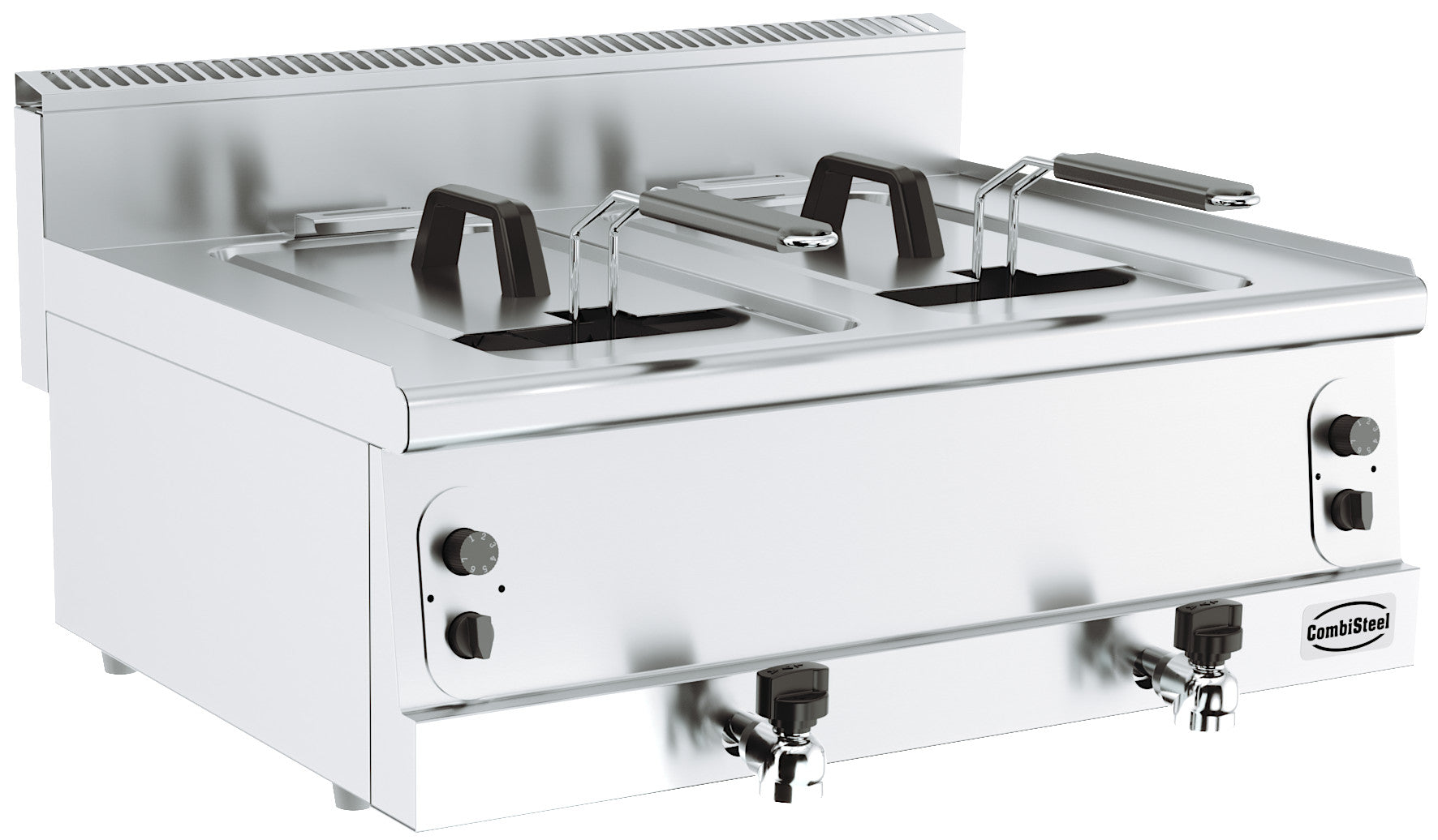 Base 600 friteuse a gaz. 2x8 L **attention, largeur 800mm** — Combisteel 7178.0085