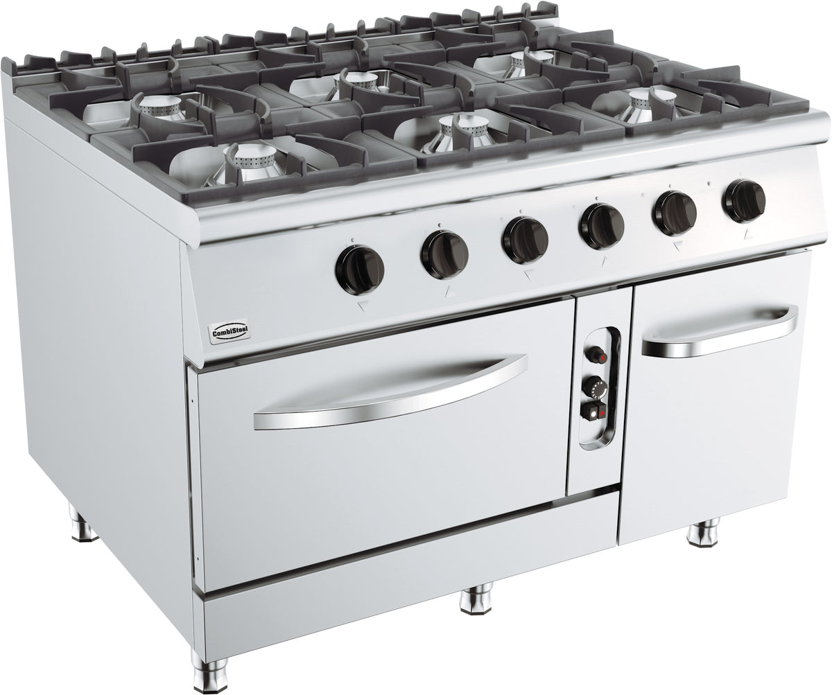 Base 900 cuisiniere a gaz 6 br. avec four à gaz — Combisteel 7178.3025