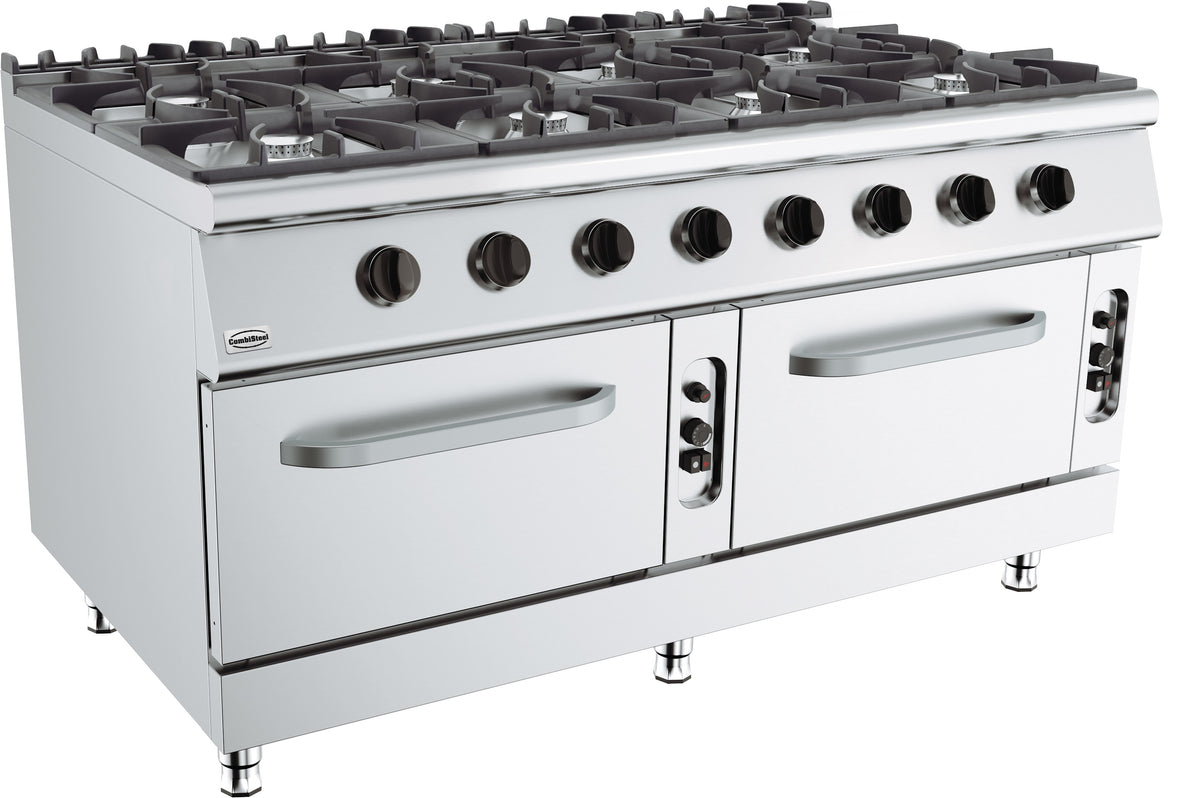 Base 900 cuisiniere a gaz 8 br. avec four à gaz — Combisteel 7178.3030