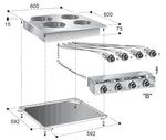 Cuisinière él. 4 pl. — Combisteel 7266.0030