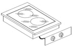 Cuisinière en céramique 2 zones — Combisteel 7266.0035