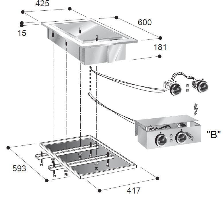 Plaques grill él. chrome — Combisteel 7266.0055