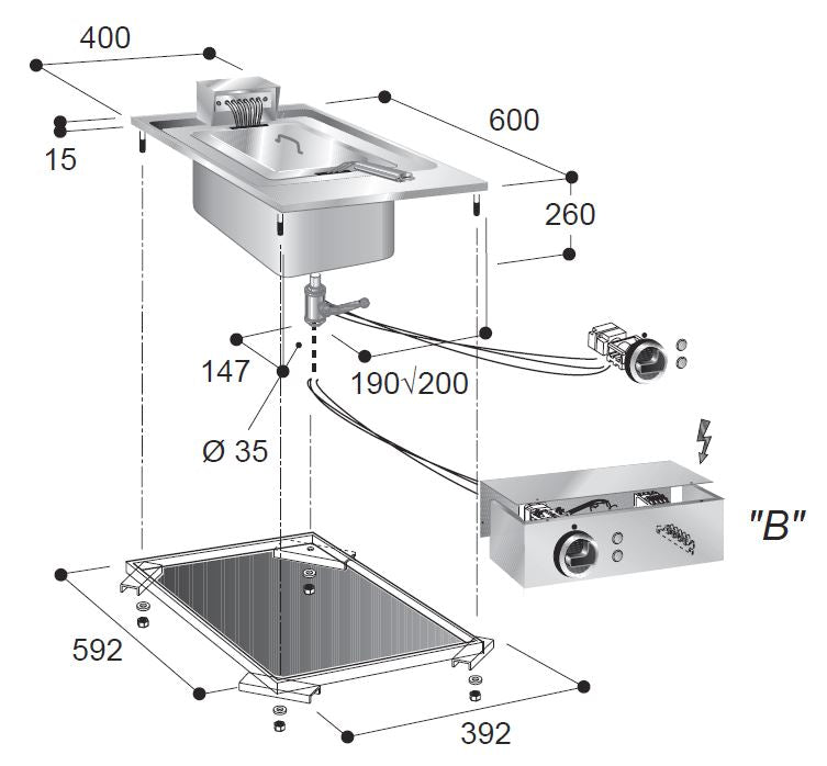 Friteuse él. 1x10 L — Combisteel 7266.0070