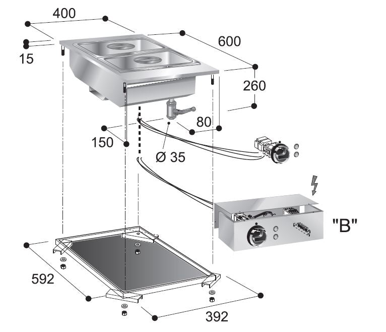 Element de bain-marie — Combisteel 7266.0090