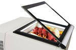 Modèle de table vitrine à creme glacée blanc s'ouvre du côté fonctionnement — Combisteel 7292.0005