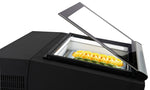 Modèle de table vitrine à creme glacée noir s'ouvre du côté fonctionnement — Combisteel 7292.0010