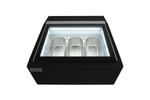 Modèle de table vitrine à creme glacée noir s'ouvre du côté client — Combisteel 7292.0020
