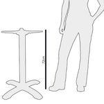 Pied de table rond chromé Bolero — CD214