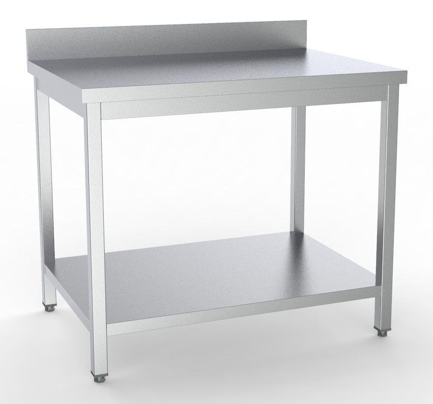 600 plan de travail étagère bord relevé démontable 800 — Combisteel 7333.0090
