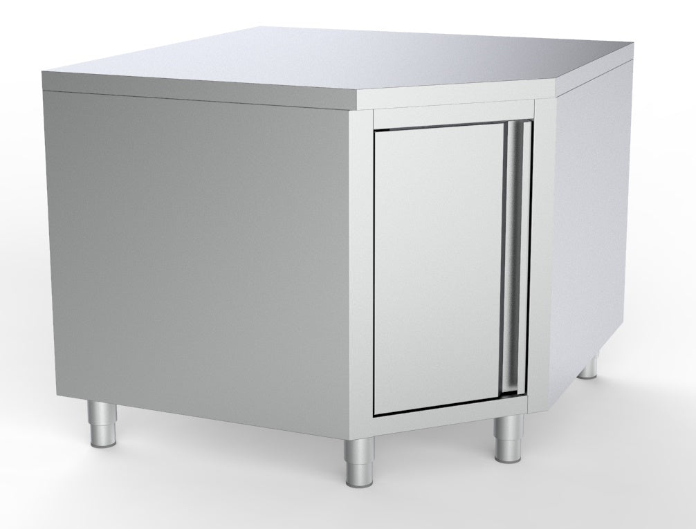 Plan de travail angle avec porte 1000/1000 pour 600mm tables — Combisteel 7333.0288