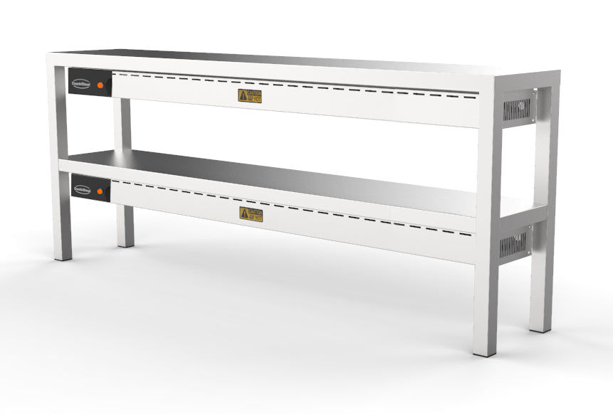 Étagère chauffante en céramique 2 niveaux 1800 10 heaters of 250w — Combisteel 7333.0520