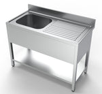600 bloc-évier étagère 1 à gauche 1200 — Combisteel 7333.0800