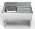 600 bloc-évier étagère 1 à gauche 1200 — Combisteel 7333.0800
