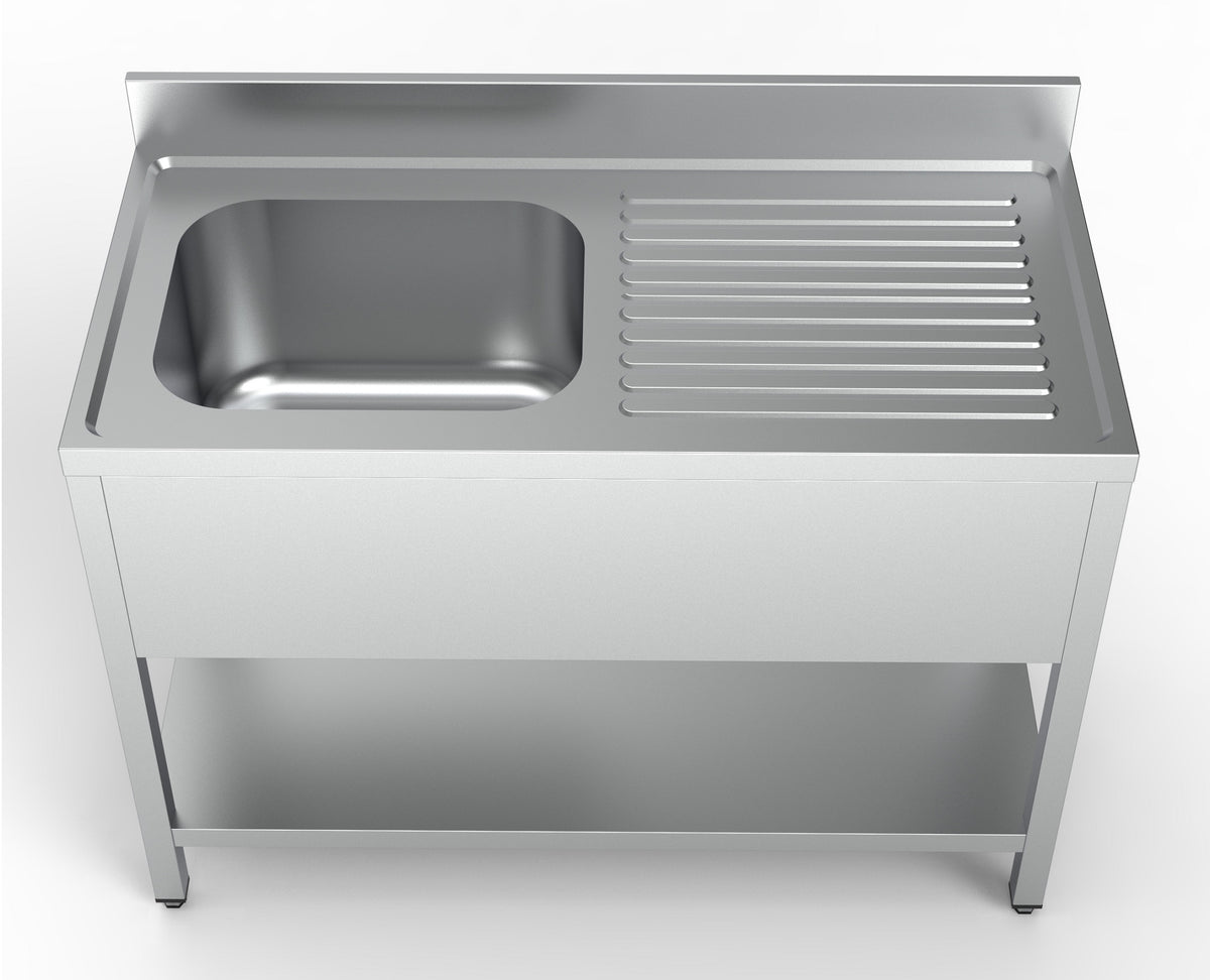 600 bloc-évier étagère 1 à gauche 1200 — Combisteel 7333.0800