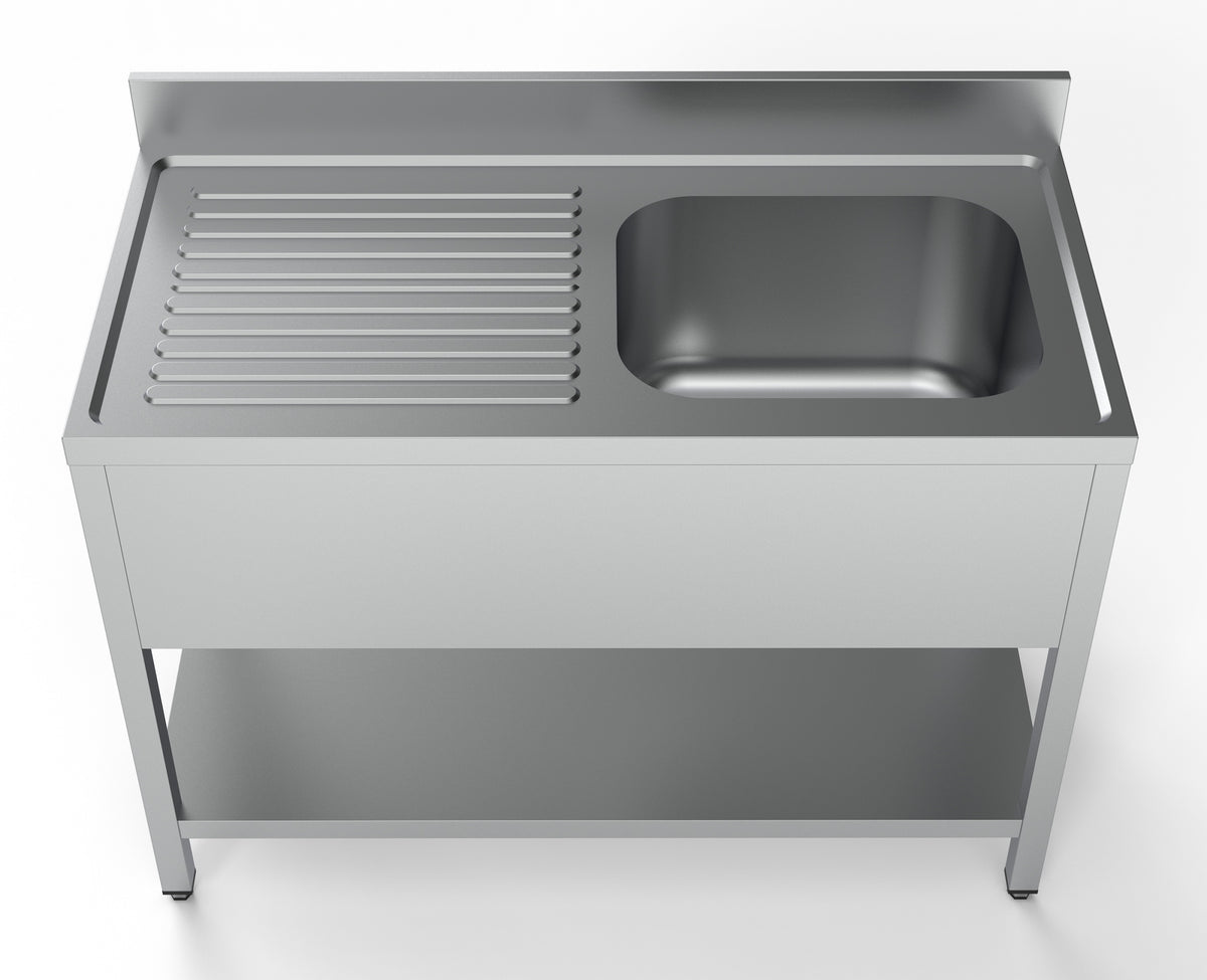 600 bloc-évier étagère 1 à droite 1200 — Combisteel 7333.0805