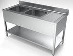 700 bloc-évier étagère 2 à gauche 1600 — Combisteel 7333.0850