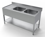700 bloc-évier étagère 2 à droite 1600 — Combisteel 7333.0855