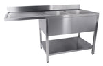 700 bloc-évier étagère lave-vaisselle démontable 2 à droite 1600 — Combisteel 7333.1425