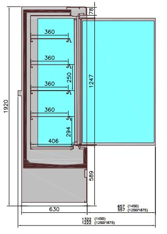 Chambre froide murale jamie 2 portes 1.3 — Combisteel 7350.0050