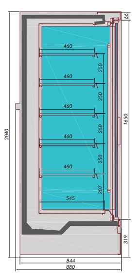 Chambre froide murale mike 1.9 — Combisteel 7350.0070