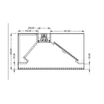 2.75x 1.1 m Hottes professionnelle a induction sans moteur