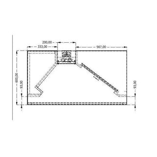 2.5 x 1.1 m Hottes professionnelle a induction sans moteur