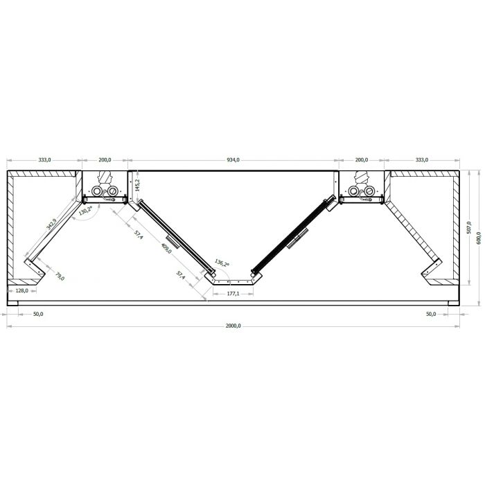 3.5 x 1.8 Hottes professionnelle a induction centrales