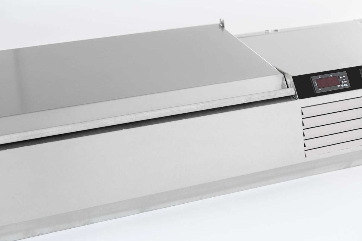 Puits réfrigérée couvercle en acier inox 1/3gn x 9 — Combisteel 7450.0035