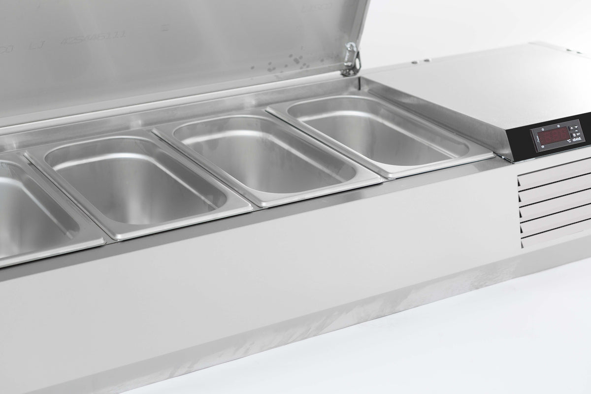 Puits réfrigérée couvercle en acier inox 1/3gn x 9 — Combisteel 7450.0035