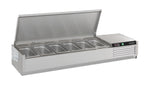 Puits réfrigérée couvercle en acier inox 1/4 GN x 6 — Combisteel 7450.0027