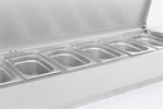 Puits réfrigérée couvercle en acier inox 1/4 GN x 10 — Combisteel 7450.0029